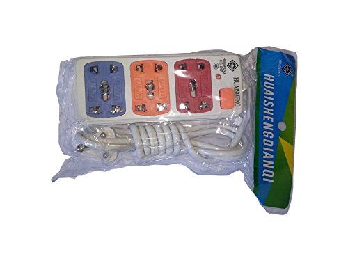 3+3 Sockets Power Extension Cord Board – Multiple Outlet Surge Protector, Overload Protection, Multicolor, 6 Sockets, Energy-Efficient, Safe Power Distribution for Home & Office