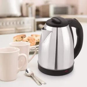 Eurochef 2.0L Stainless Steel Electric Kettle – 1500W Fast Boiling, Durable & Energy-Efficient Hot Water Boiler with Auto Shut-Off for Home, Office, and Daily Use