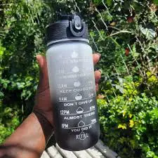 3-in-1 Motivational Water Bottle – Leakproof BPA-Free Water Tracker with Time Marker, Detachable Straw & Fruit Infuser – Available in 1L, 900ML & 300ML for Gym, Office & Travel