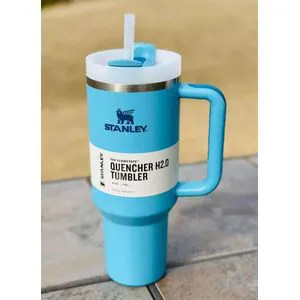 900ml Stanley Stainless Steel Vacuum Double Wall Thermal Cup – Leakproof, Insulated Travel Tumbler with Handle, Lid & Straw for Hot & Cold Drinks – Black Reusable Iced Coffee Mug