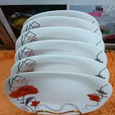 Set of 6pcs Elegant Round Ceramic Dinner Serving Plates – 10.5” Premium White Porcelain Plates | Durable, Stylish & Ideal for Homes, Hotels, and Restaurants | Microwave & Dishwasher Safe