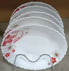 Set of 6pcs Elegant Round Ceramic Dinner Serving Plates – Premium 10.5” White Porcelain Plates – Durable, Stylish Tableware for Home, Restaurant & Hotel – Microwave & Dishwasher Safe