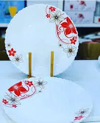 Set of 6pcs Elegant Round Ceramic Dinner Serving Plates – Premium 10.5” White Porcelain Plates – Durable, Stylish Tableware for Home, Restaurant & Hotel – Microwave & Dishwasher Safe