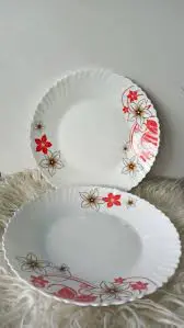 Set of 6pcs Elegant Round Ceramic Dinner Serving Plates – Premium 10.5” White Porcelain Plates – Durable, Stylish Tableware for Home, Restaurant & Hotel – Microwave & Dishwasher Safe