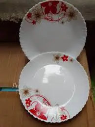 Set of 6pcs Elegant Round Ceramic Dinner Serving Plates – Premium 10.5” White Porcelain Plates – Durable, Stylish Tableware for Home, Restaurant & Hotel – Microwave & Dishwasher Safe