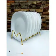 11" Premium Ceramic Set of 6 Heavy Square Dinner Plates – Elegant White Porcelain Plates – Durable, Stylish Tableware for Home, Hotel & Restaurant – Microwave & Dishwasher Safe