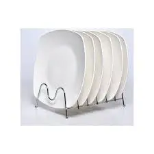 11" Premium Ceramic Set of 6 Heavy Square Dinner Plates – Elegant White Porcelain Plates – Durable, Stylish Tableware for Home, Hotel & Restaurant – Microwave & Dishwasher Safe