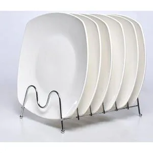 11" Premium Ceramic Set of 6 Heavy Square Dinner Plates – Elegant White Porcelain Plates – Durable, Stylish Tableware for Home, Hotel & Restaurant – Microwave & Dishwasher Safe