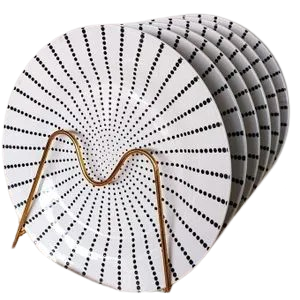 Premium Ceramic Set of 6 Heavy Square Dinner Plates – Elegant 10.5" White Porcelain Plates | Durable, Stylish & Perfect for Home, Hotels & Restaurants | Microwave & Dishwasher Safe