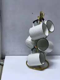 6 PCS Ceramic Mug Set – Elegant & Durable Coffee/Tea Mugs for Home, Office & Gifting | Microwave & Dishwasher Safe | Stylish Design with Everyday Comfort