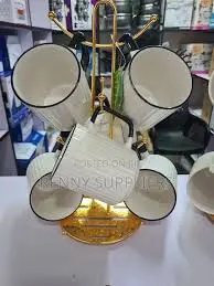 6 PCS Ceramic Mug Set – Elegant & Durable Coffee/Tea Mugs for Home, Office & Gifting | Microwave & Dishwasher Safe | Stylish Design with Everyday Comfort