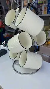 6 PCS Ceramic Mug Set – Elegant & Durable Coffee/Tea Mugs for Home, Office & Gifting | Microwave & Dishwasher Safe | Stylish Design with Everyday Comfort