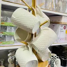 6 PCS Ceramic Mug Set – Stylish, Durable Mugs for Tea & Coffee | Elegant Daily Essentials for Home, Office & Gifting in Kenya