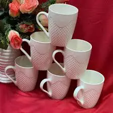 6 PCS Ceramic Mug Set – Stylish, Durable Mugs for Tea & Coffee | Elegant Daily Essentials for Home, Office & Gifting in Kenya