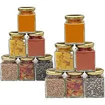 5pcs 250ml Square Mason Glass Jars with Airtight Lids – Stylish Vintage Storage for Spices, Snacks, Smoothies & More | Durable, Elegant, Kitchen-Ready Containers
