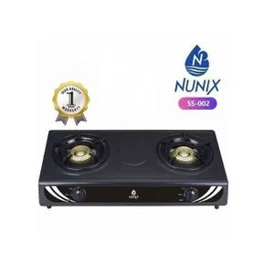 Nunix Double Burner Gas Cooker with FREE Gas Pipe & Regulator – Efficient, Portable & Modern Gas Stove for Fast Cooking in Every Kenyan Kitchen