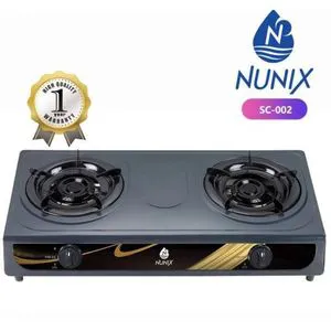 Nunix Double Burner Gas Cooker with FREE Gas Pipe & Regulator – Efficient, Portable & Modern Gas Stove for Fast Cooking in Every Kenyan Kitchen