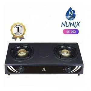 Nunix SS-001 Double Burner Stainless Steel Gas Stove – Sleek, Energy-Saving Cooker with Auto Ignition, Durable Design & Fast Flame for Modern Kenyan Homes