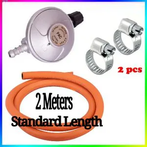 6KG Gas Regulator for Table Top Double Cooker + 2M Gas Pipe & Clips – Safe, Efficient & Compatible with Kenyan Gas Cylinders | Complete Gas Connection Kit for Instant Setup