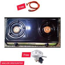 IPCONE Table Top Double Burner Gas Stove Cooker + Pipe & Regulator – Efficient, Reliable & Safe Cooking for Kenyan Homes and Small Businesses