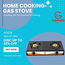 Eurochef Double Burner Gas Cooker – Efficient Dual Burner Stove with Sleek Design, Durable Build & Easy Cleaning for Home and Commercial Kitchens