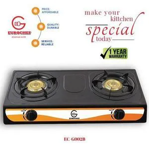 Eurochef Double Burner Gas Cooker – Efficient Dual Burner Stove with Sleek Design, Durable Build & Easy Cleaning for Home and Commercial Kitchens
