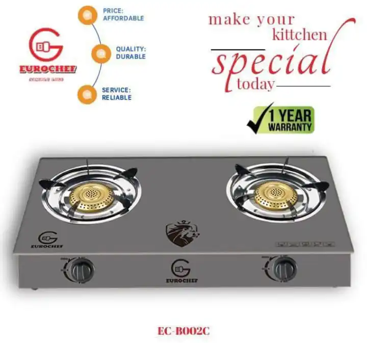 Double Burner Table Top Gas Cooker – Efficient, Stylish & Compact Stove for Fast and Easy Cooking at Home or Business in Kenya