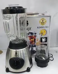 NUNIX AK-500 2-in-1 Glass Jug Blender with Grinder – Powerful Motor, Durable Glass Jar, and Multipurpose Function for Smoothies, Juices & Spices in Kenyan Kitchens
