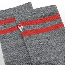 12 Pairs Grey School Socks with Bold Red Stripe – Stylish, Durable & Comfortable Cotton Unisex Socks for School Uniforms in Kenya