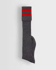 12 Pairs Grey School Socks with Bold Red Stripe – Stylish, Durable & Comfortable Cotton Unisex Socks for School Uniforms in Kenya