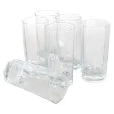 Premium 6 pcs Classic Hexagonal Long Glass Tumblers Set – Elegant, Durable, and Stylish Glassware for Home, Bar, Office & Special Events – Enhance Your Drinking Experience!