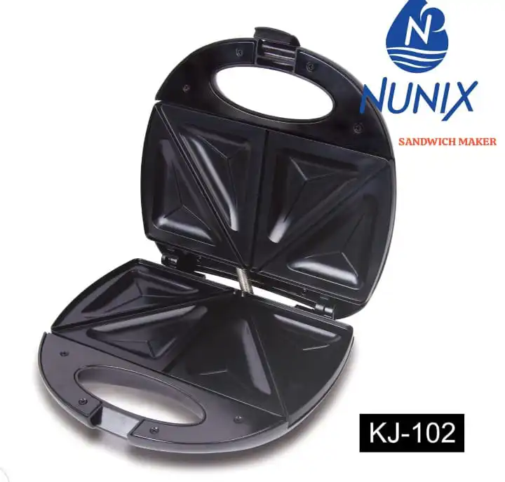 Nunix 2-Slice Sandwich Maker – Compact Non-Stick Electric Toaster for Quick, Crispy & Delicious Grilled Sandwiches and Snacks Anytime