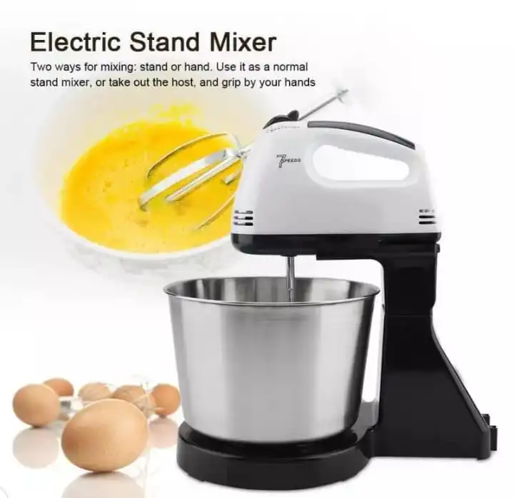 Electric Stand Mixer with Stainless Steel Bowl – 7-Speed Hand & Stand Mixer for Baking & Cooking | Versatile & Powerful Kitchen Appliance for Kenyan Homes