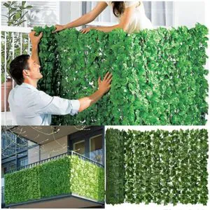 Artificial Green Fence Privacy Screen – 1x3m Realistic Leaf Fence for Balcony, Garden & Outdoor Privacy | Weatherproof, UV-Resistant & Stylish Greenery
