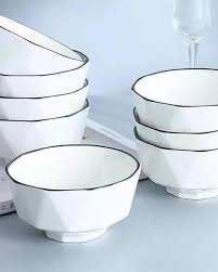 6 PCS 6-Inch Japanese Style Hexagonal Ceramic Soup Bowls – Elegant, Durable, Minimalist Porcelain Bowls for Soup, Noodles, Salads & Side Dishes – Microwave & Dishwasher Safe