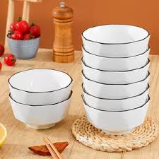6 PCS 6-Inch Japanese Style Hexagonal Ceramic Soup Bowls – Elegant, Durable, Minimalist Porcelain Bowls for Soup, Noodles, Salads & Side Dishes – Microwave & Dishwasher Safe