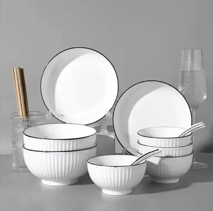 Ceramic 18-Piece Japanese Dinner Set – Premium Luxury Plates, Bowls & Mugs – Elegant Dining Experience for 6 People, Perfect for Home & Gifting