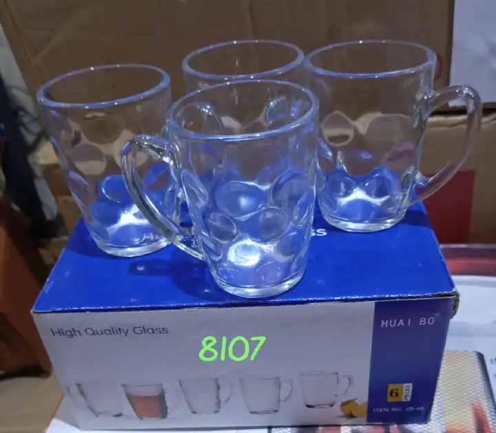 High Quality Tea Coffee Milk Chai Glass Cup Set – 6pcs Durable Irish Mug Design for Hot and Cold Beverages, Elegant Clear Glass for Home and Cafes