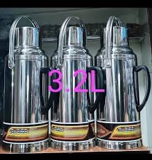 Nice One 3.2L Stainless Steel Thermal Vacuum Flask – Long-Lasting Hot & Cold Beverage Insulation for Home, Travel, Office, Camping, and Outdoor Use