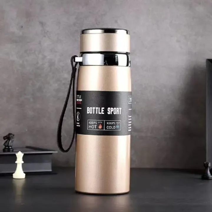 800ml Stainless Steel Sports Vacuum Flask | Leakproof | Hot & Cold Insulation | Durable Thermos for Gym, Travel, Hiking | Unisex Reusable Metal Water Bottle