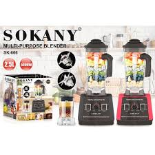 Sokany SK-666 High Power 2.5L Commercial Blender & Grinder – 5000W, Durable Unbreakable Jar, Multi-Speed Professional 2-in-1 Kitchen Appliance for Smoothies, Juices & More