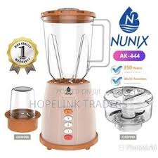Nunix 3 In 1 Multifunction Electric Blender with Grinder – 1.5 Litres, Heavy-Duty Motor, Durable Plastic Jar – Best for Smoothies, Juices, Spices, Coffee Beans, and More