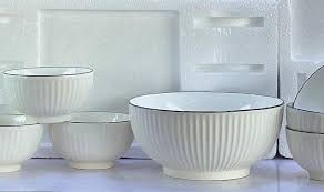 BEST JAPANESE CERAMIC BOWLS SET – 6PCS 6INCH WHITE SOUP BOWLS – DURABLE, ELEGANT, MICROWAVE SAFE – PERFECT FOR SOUP, RAMEN, RICE, SALAD, DESSERT, DAILY USE AND ENTERTAINING