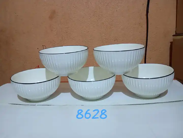 BEST JAPANESE CERAMIC BOWLS SET – 6PCS 6INCH WHITE SOUP BOWLS – DURABLE, ELEGANT, MICROWAVE SAFE – PERFECT FOR SOUP, RAMEN, RICE, SALAD, DESSERT, DAILY USE AND ENTERTAINING