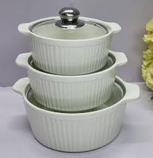 High Quality 3in1 Ceramic Soup Pots – Lead-Free, Chip-Resistant, Microwave & Dishwasher Safe Durable Cookware for Everyday Use