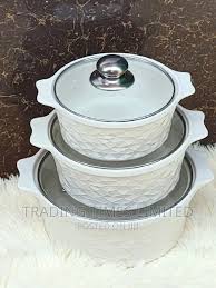 High Quality 3in1 Ceramic Soup Pots – Lead-Free, Chip-Resistant, Microwave & Dishwasher Safe Durable Cookware for Everyday Use