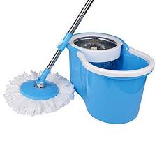 360° Spin Mop Rotating Bucket with Adjustable Stainless Steel Handle – Hands-Free Cleaning System for Home & Office Floors
