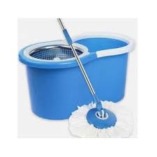 360° Spin Mop Rotating Bucket with Adjustable Stainless Steel Handle – Hands-Free Cleaning System for Home & Office Floors