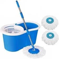 360° Spin Mop Rotating Bucket with Adjustable Stainless Steel Handle – Hands-Free Cleaning System for Home & Office Floors