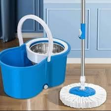 360° Spin Mop Rotating Bucket with Adjustable Stainless Steel Handle – Hands-Free Cleaning System for Home & Office Floors